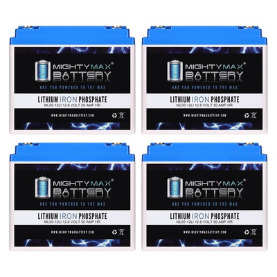 #ad Mighty Max 12V 50Ah Lithium Battery Replaces MK Battery M50 12 SLD M 4 Pack $479.99