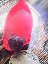 Synthetic Red Ruby Rose Corundum Boule Facet Rough 142cts