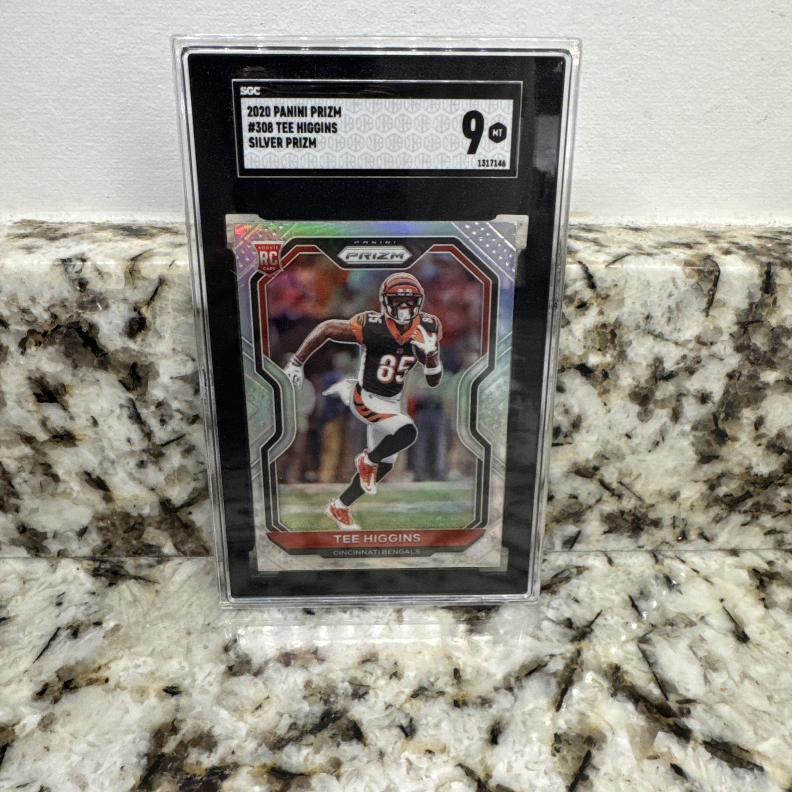 2020 Panini Silver Prizm - Rookie RC - #308 - Tee Higgins - SGC 9 Mint - Bengals