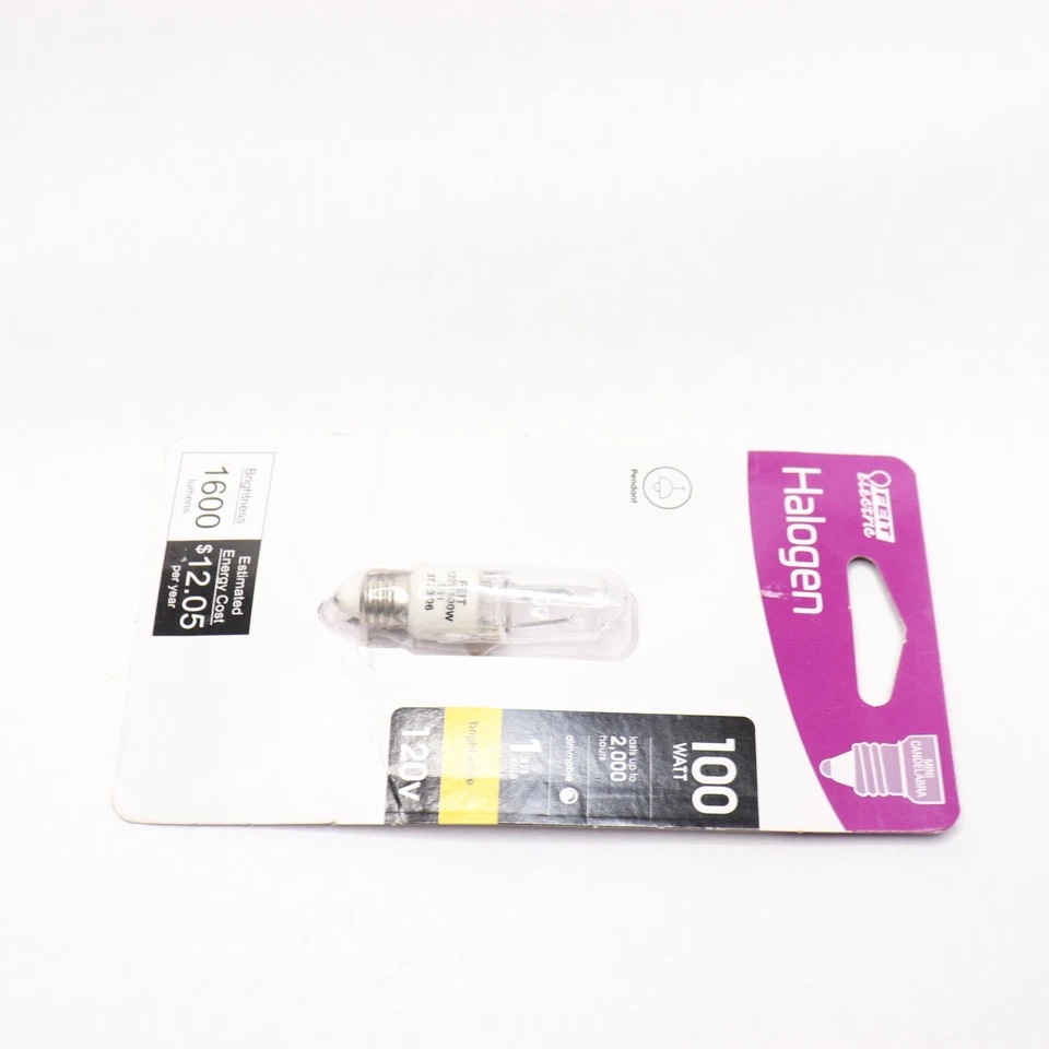 Feit Electric T4 Mini Candelabra E11 Dimmable Light Bulb 100W Bright White - Image 3 of 4