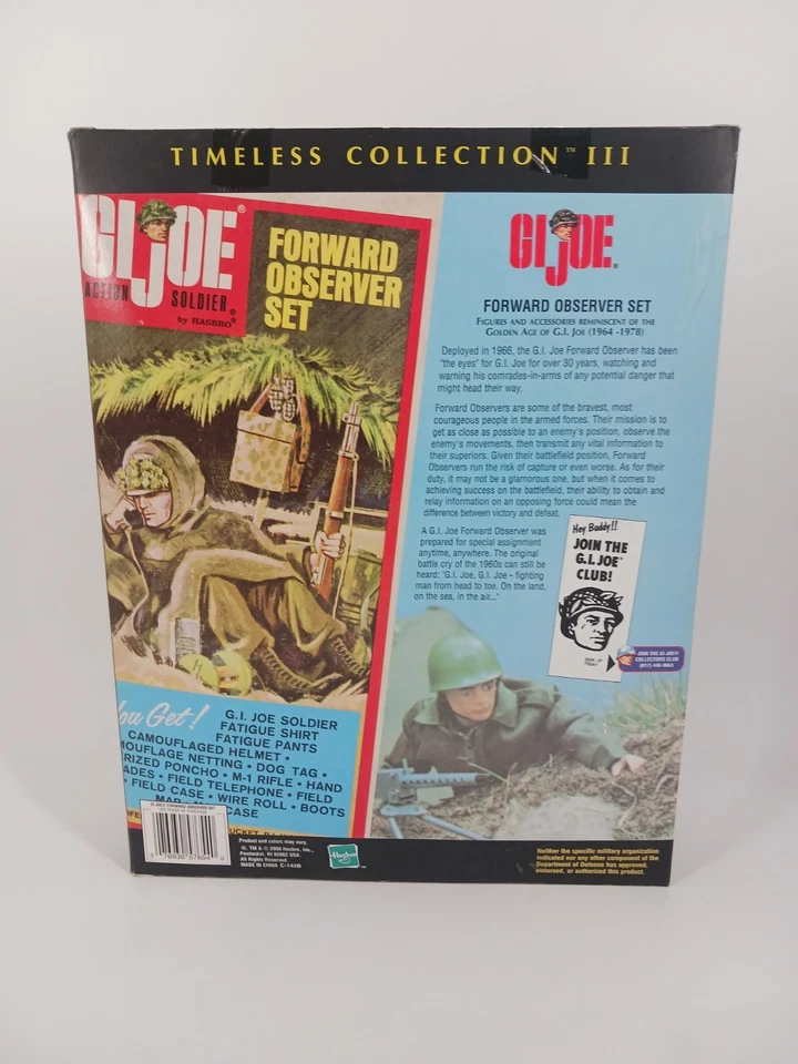 GI Joe Forward Observer Set 12" Timeless Collection III Hasbro 2000 Precintado Foto 3 de 4