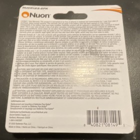 Nuon CR123 Lithium Battery 3V 6 Pack NUCR123-6PK 2030 Expiration Single Use