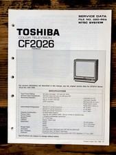 Toshiba CF2026 TV Service Manual Original 