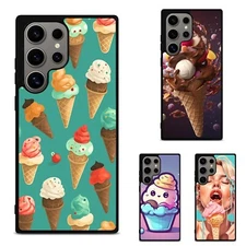 Anti drop Cover Ice Cream Cones pattern For Samsung S25 S24 S23 FE Ultra a15 a16