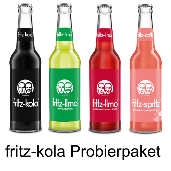 Fritz-kola Probierpaket 4 Flaschen je 0,33l