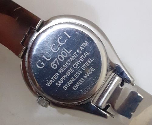 Auth GUCCI 6700L Stainless Steel Quartz Analog display Watch Buckle Clasp Swiss - Imagen 9 de 10