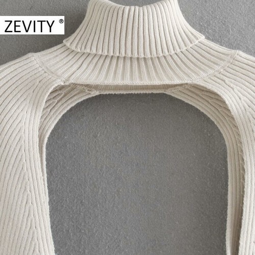 Neu Damen Rollkragen Langarm Strickpullover Damen Design Top - Bild 9 von 18