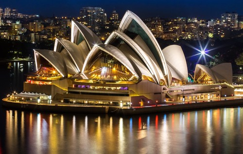 Home Wall Print - City Building Poster - SYDNEY OPERA HOUSE - A4,A3,A2,A1,A0