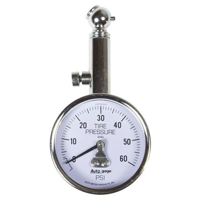 Auto Meter 2343 Tire Pressure Gauge Auto Gage with Peak Hold 0-60 Psi Autometer
