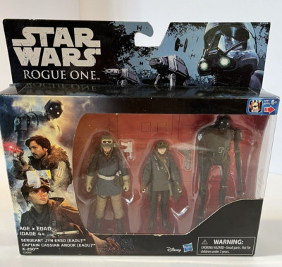 HASBRO STAR WARS/ROGUE ONE - 3-PACK JYN ERSO/CASSIAN ANDOR/K-2SO NIB