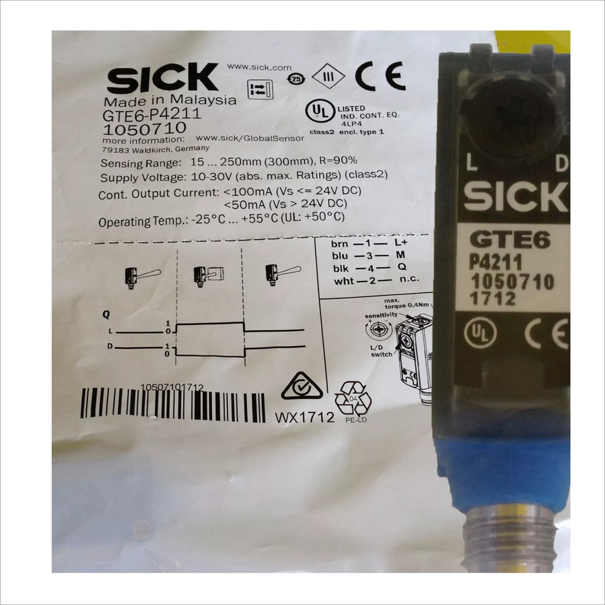 New SICK GTE6-P4211 1050710 GTE6P4211 Photoelectric Sensors