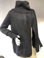 Lululemon Chunky merino sweater Karmic Cocoon Wrap Size 4 Heather Black LULU