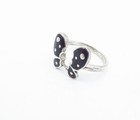 925 Sterling Silver  Vintage Enamel Coated Butterfly Band Ring Sz 6.5  RG3762 — photo 5
