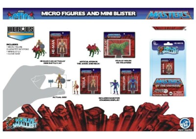 MASTERS OF THE UNIVERSE Micro Action Figure Set - World's Smallest (He-Man,..)