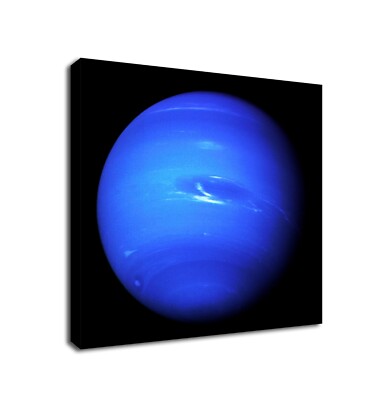 Neptun Planet - Weltraum Wandbild - gerahmter Wandbilddruck auf Leinwand
