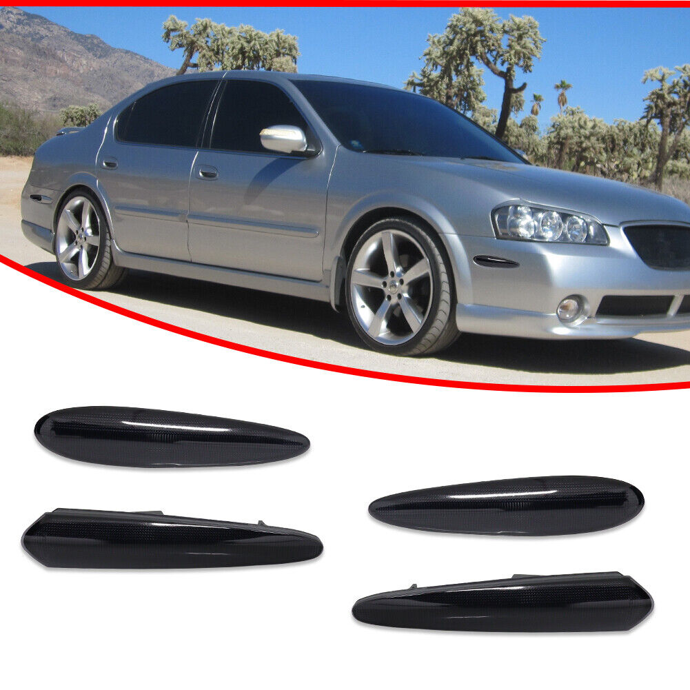 Fits 2000-2003 Nissan Maxima Smoked Front & Rear Side Marker Fits 2000-2003 Nissan Maxima Smoked Front & Rear Side Marker