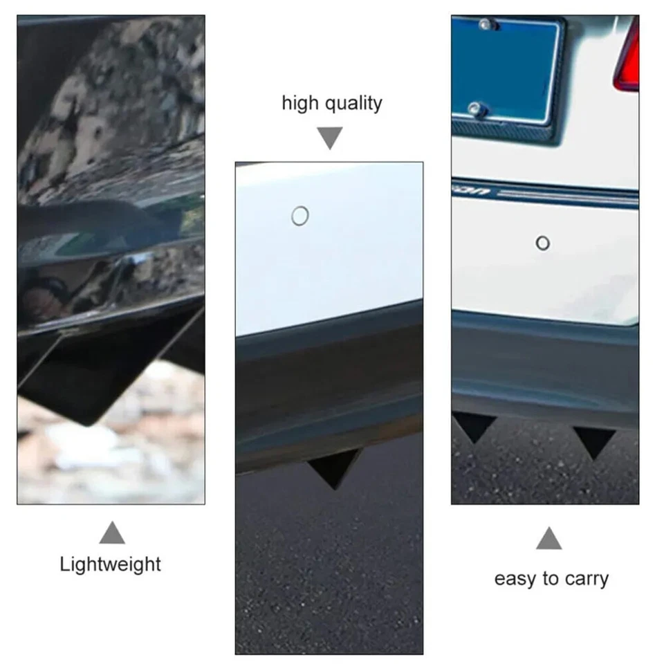 Диффузор плавники спойлер кромки крыло задний нижний бампер из углеродного волокна 4 шт. - Изображение 4 из 4