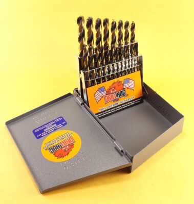 Drill Hog  21 Pc Jr Drill Bit Set Index HI-Molybdenum M7 MOLY Lifetime Warranty