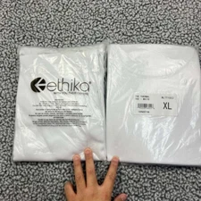 Lot of 2 Ethika Shirt Men Extra Large White Thermal Tee Crew Neck Cotton New XL