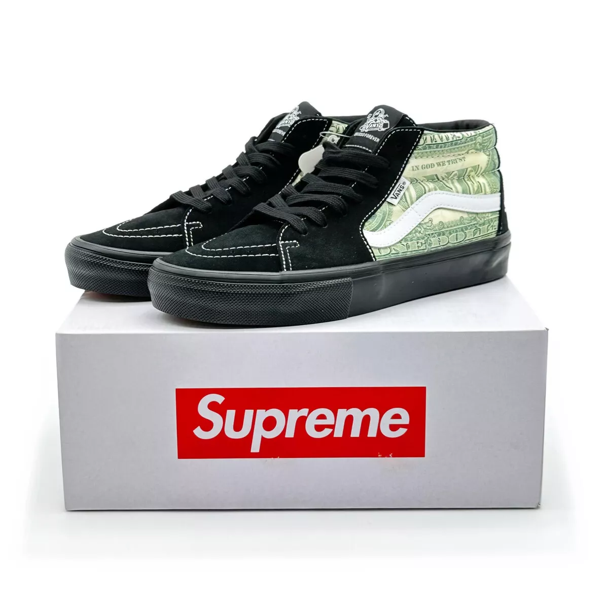 VN0A5FCGBMA Supreme Vans Doller Skate Grosso Mid Noir (Hommes)