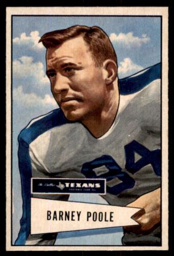 1952 Bowman Small Barney Poole Neuf comme neuf + Dallas Texans #11 *Noles2148* - Photo 1/2