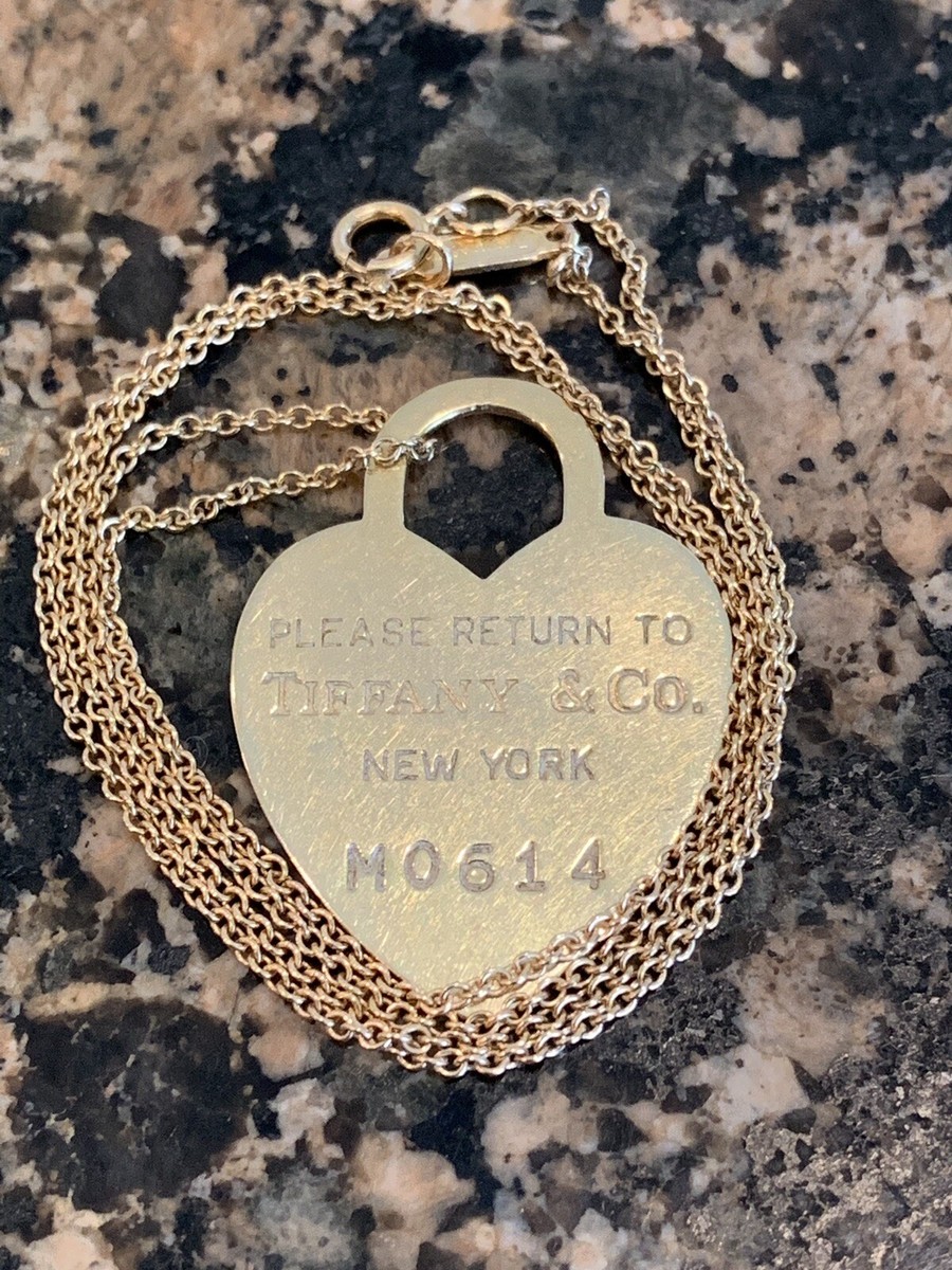 Tiffany & Co 14K Gold Return To Tiffany Heart Key Tag Tiffany & Co 14K Gold Return To Tiffany Heart Key Tag
