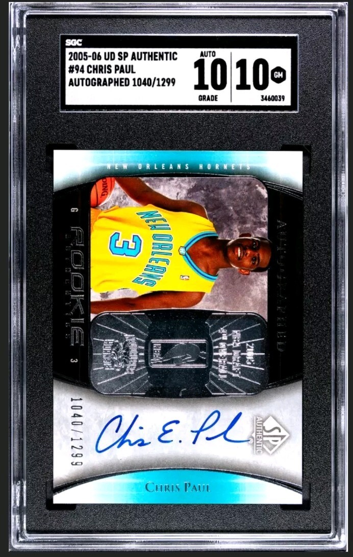 2005-06 UD SP Authentic /1299 Chris Paul #94 SGC 10/10