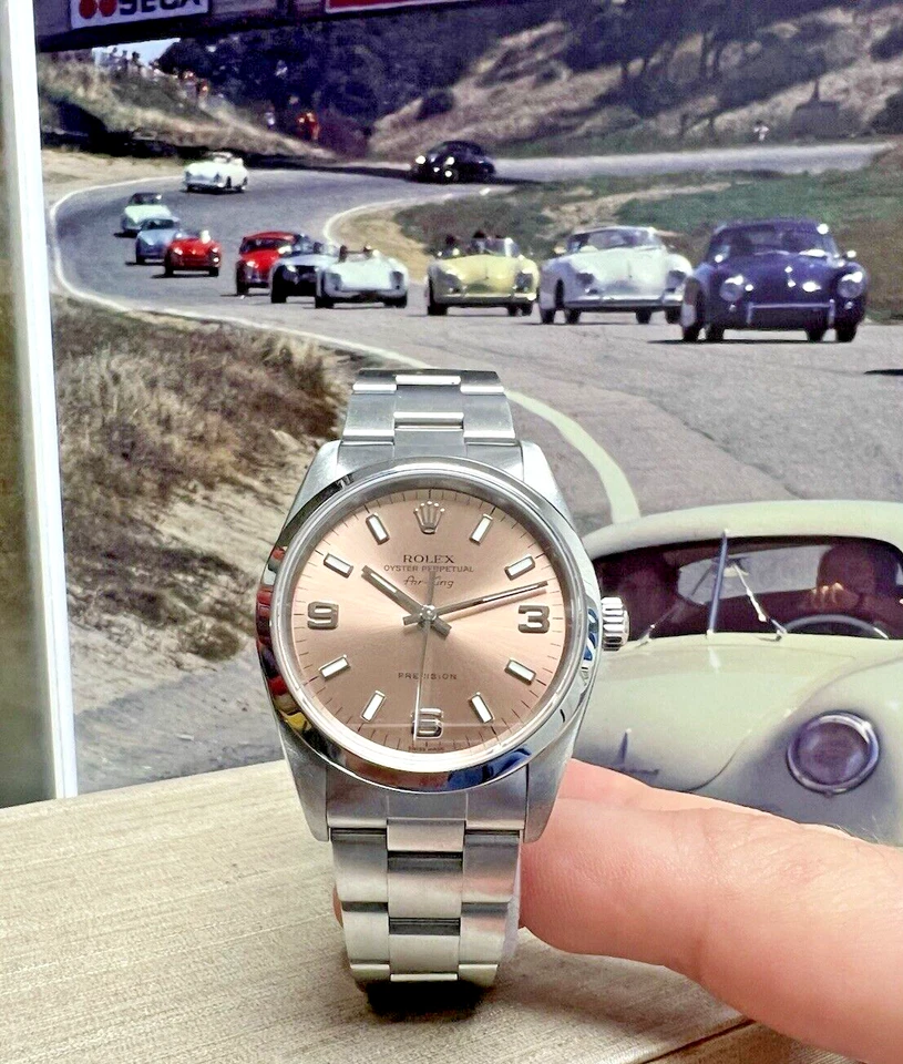 Reloj Rolex Oyster Perpetual Air King Precision 14000 esfera salmón 34 mm Foto 3 de 4