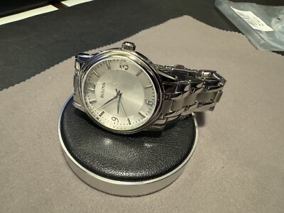 Vtg. Bulova B3 C8337041 Stainless Steel Water Resistant Men's