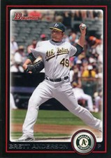 2010 Bowman Brett Anderson #56 Athletics Baseball DNA Games