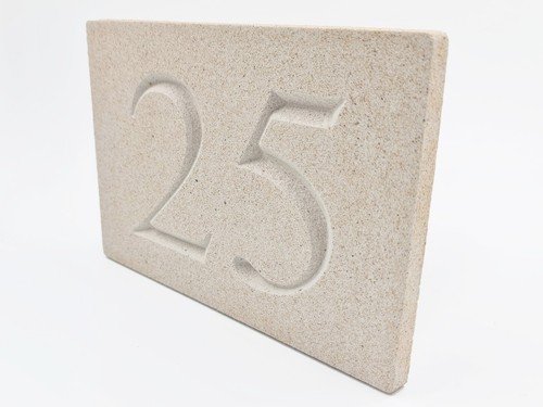 House Sign Natural Stone | Personalised Address Number | Deep Engraved 20 x 15cm - Picture 3 of 5