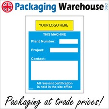 CS570 PLANT NUMBER PROJECT SAFETY LABEL LOGO SIGN  DETAILS COMPANY NAME