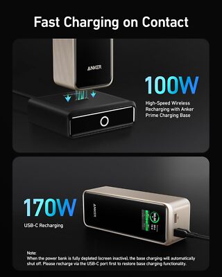 Anker Prime 3-Port Power Bank 27650mAh 250W USB-C Portable Charger