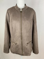 Stitch Fix Magnolia Grace Nerissa Taupe Vegan Faux Suede Jacket Nwt Size Xlarge