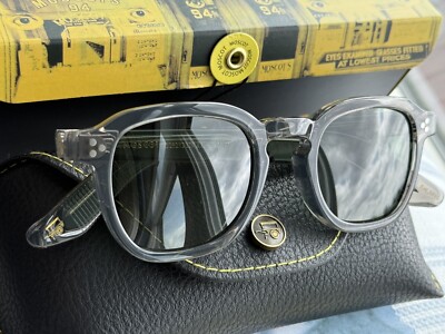New Gift Set - Moscot Momza Crystal Frame + Grey Polarized Lens Sunglasses