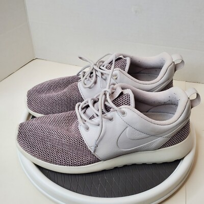 Nike Roshe One Knit Womens Sz Gray Purple Athletic Shoes Sneakers  AH6801-002