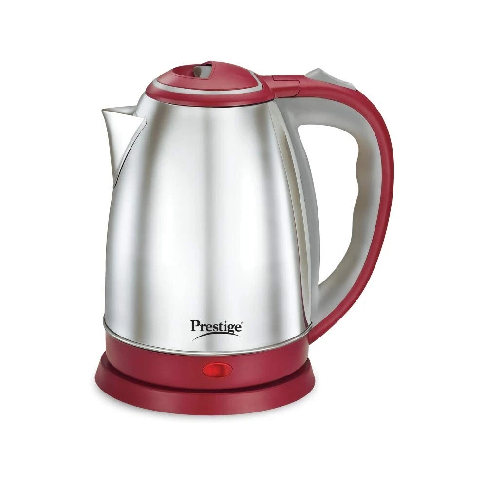 Prestige Stainless Steel 1.5 Litre Kettle 1500-Watts Red