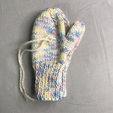Kids Handmade Knitted Mittens Multicoloured