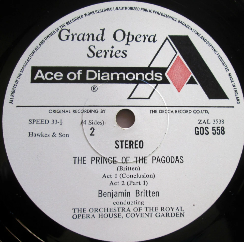 GOS 558-9 Britten The Prince Of The Pagodas Covent Garden 2xLP NEAR MINT Decca - Image 2 of 4