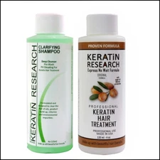 Professional BRAZILIAN KERATIN Hair Treatment 120ml w/ Clarifying Shampoo 120ml