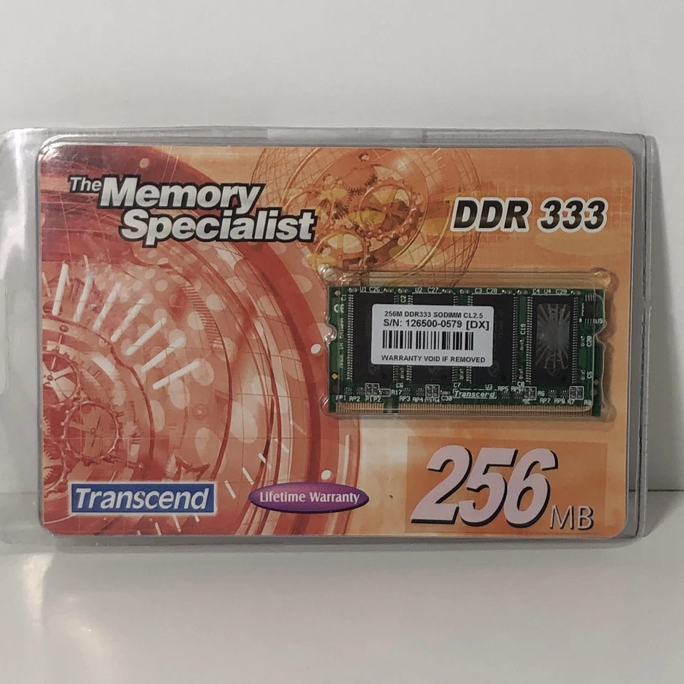 Transcend - The Memory Specialist - "DDR 333" - 256MB - SODIMM - CL 2.5 - PC2700 - Image 2 of 4