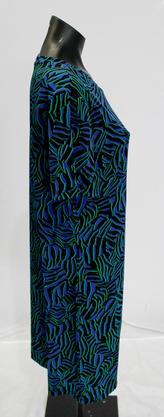 Abito tubino donna Michael Kors sfoderato dettaglio O ring CD4 blu royal grande nuovo con etichette