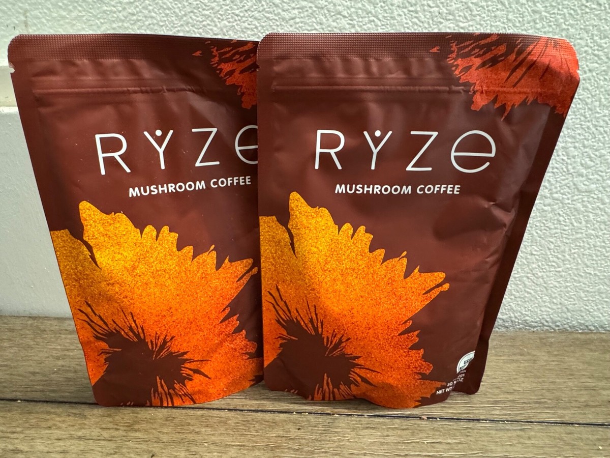 2 Pack Ryze Organic Mushroom Coffee W/ 1 RYZE Spoon 100% Authentic FREE  SHIPPING | eBay