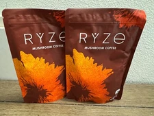 2 Pack Ryze Organic Mushroom Coffee W/ 1 RYZE Spoon 100% Authentic FREE SHIPPING