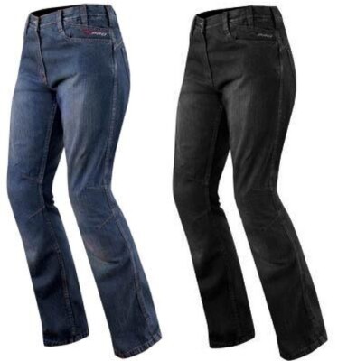 Damen Jeans CE Knieschoner Hose Lady Motorrad Roller Custom Touring