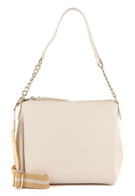 SEIDENFELT MANUFAKTUR Bjerka Hobo Schultertasche Tasche Cream / Gold creme Neu