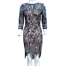Pink & black lace dress Size 10