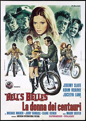 HELL'S BELLES THE CENTAUR WOMAN POSTER BIKERSPLOITATION 1969 POSTER 2F