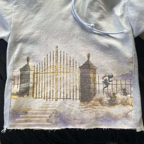 2019 Menace Los Angeles Heaven's Gate Cropped Hoodie Sweatshirt Streetwear S - Picture 4 of 6