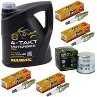 Inspektion Set 4L ÖL FüR Bmw K 1200 Gt Lt Rs K1200 1997-2009 ÖLfilter ZüNdkerzen